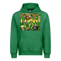 Emerald All you need is coffee and lucky St. Patrick's Urban Hoodie - HowdyJamesFarm