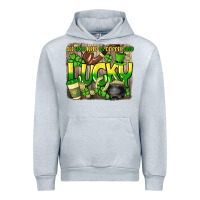 Heather Grey All you need is coffee and lucky St. Patrick's Urban Hoodie - HowdyJamesFarm