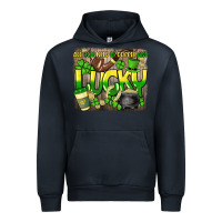 Navy All you need is coffee and lucky St. Patrick's Urban Hoodie - HowdyJamesFarm