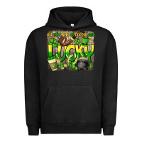 Pigment Black All you need is coffee and lucky St. Patrick's Urban Hoodie - HowdyJamesFarm