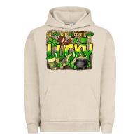 Pigment French Oak All you need is coffee and lucky St. Patrick's Urban Hoodie - HowdyJamesFarm