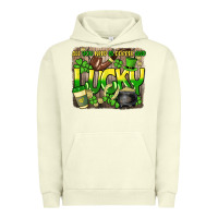 Pigment Pistachio All you need is coffee and lucky St. Patrick's Urban Hoodie - HowdyJamesFarm