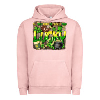 Pigment Salmon All you need is coffee and lucky St. Patrick's Urban Hoodie - HowdyJamesFarm