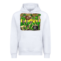 White All you need is coffee and lucky St. Patrick's Urban Hoodie - HowdyJamesFarm