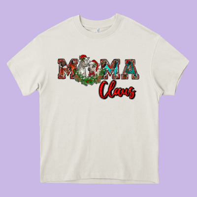 Mama Claus Heavy Core Tee Designed By Ranaportraitstore