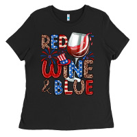 Black red wine and blue Ladies Tee - Zillion Design Studio