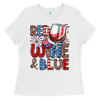 White red wine and blue Ladies Tee - Zillion Design Studio