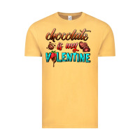 Vintage Mustard chocolate is my valentine Vintage Tee - AdoDesignShop
