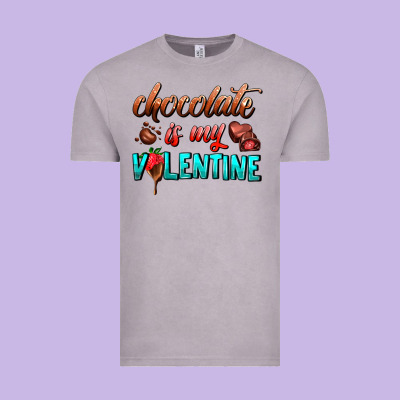 Chocolate Is My Valentine Vintage Tee Designed By Adodesignshop