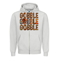 Dove Grey western gobble with turkey bbs Zipper Hoodie - BundleAndBundleShop