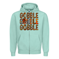 Seafoam western gobble with turkey bbs Zipper Hoodie - BundleAndBundleShop