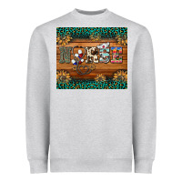 Heather Grey western nurse glitter leopard sunflowers Heavyweight Sweatshirt - BarkalooDesign