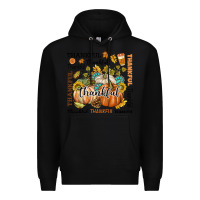 Black Thankful Premium Hoodie - texasbilliewilder