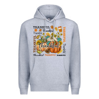 Heather Grey Thankful Premium Hoodie - texasbilliewilder