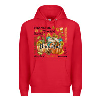 Red Thankful Premium Hoodie - texasbilliewilder