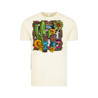 Vintage Arctic western cactus with cowboy boots and sunflowers Vintage Tee - Artiststas