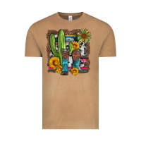 Vintage Camel western cactus with cowboy boots and sunflowers Vintage Tee - Artiststas