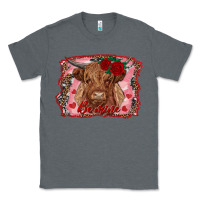 Charcoal Heather be mine highland cow Classic Tee - AdoDesignShop