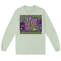 Matcha mardi gras fleur de lis Long Sleeve Tee - MaliasSmallBusiness