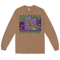 Toasted Coconut mardi gras fleur de lis Long Sleeve Tee - MaliasSmallBusiness