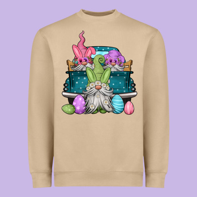 Easter Gnomes Farm Truck Heavyweight Sweatshirt Designed By Jasminsmagicworld