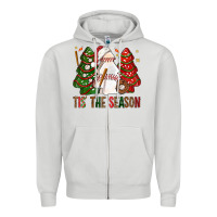 Dove Grey tis' the season baseball christmas cakes bbs Zipper Hoodie - BundleAndBundleShop