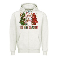 Oatmeal Heather tis' the season baseball christmas cakes bbs Zipper Hoodie - BundleAndBundleShop
