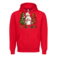 Red tis' the season baseball christmas cakes bbs Zipper Hoodie - BundleAndBundleShop