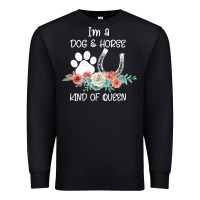 Black Im A Dog And Horse Kind Of Queen Premium Sweatshirt - Bettercallsaul