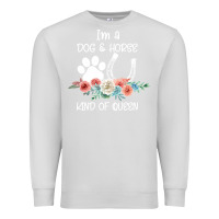 Dove Grey Im A Dog And Horse Kind Of Queen Premium Sweatshirt - Bettercallsaul