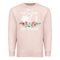 Pale Pink Im A Dog And Horse Kind Of Queen Premium Sweatshirt - Bettercallsaul
