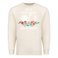 Sandshell Im A Dog And Horse Kind Of Queen Premium Sweatshirt - Bettercallsaul