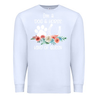 White Im A Dog And Horse Kind Of Queen Premium Sweatshirt - Bettercallsaul