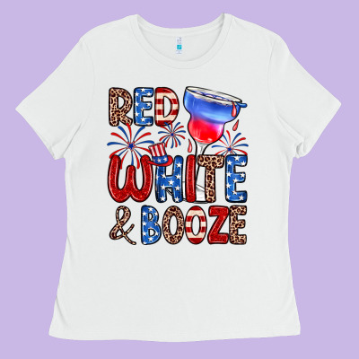 Red White And Booze Ladies Tee Designed By Zillion Design Studio
