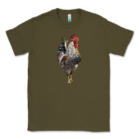 Army Green cream legbar rooster Classic Tee - LillyAllenDesigns