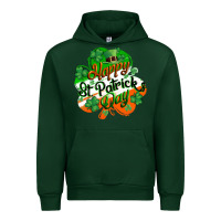 Forest Green Happy St. Patrick's Day Urban Hoodie - CowGirlArtShop