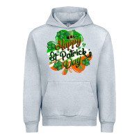 Heather Grey Happy St. Patrick's Day Urban Hoodie - CowGirlArtShop