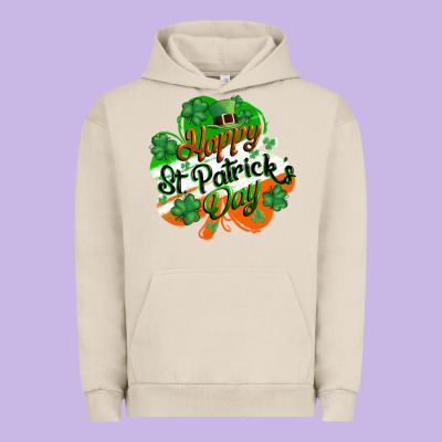 Happy St. Patrick's Day Urban Hoodie Designed By Cowgirlartshop