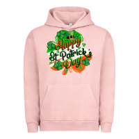 Pigment Salmon Happy St. Patrick's Day Urban Hoodie - CowGirlArtShop