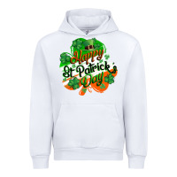 White Happy St. Patrick's Day Urban Hoodie - CowGirlArtShop