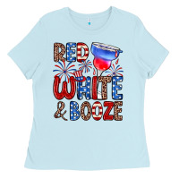 Baby Blue red white and booze Ladies Tee - Zillion Design Studio