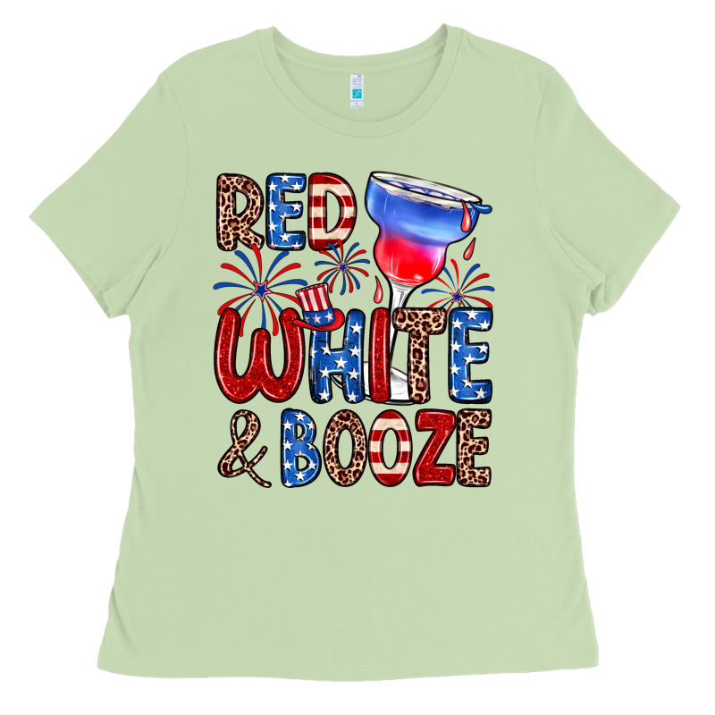 Red White And Booze Ladies Tee by Zillion Design Studio | Teevron