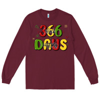 Burgundy 366 days black history Long Sleeve Tee - MaliasSmallBusiness