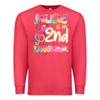 Cardinal Cool I Love Music Shirt Gifts Music Is My Second Language Premium Sweatshirt - Bettercallsaul