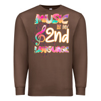 Chestnut Cool I Love Music Shirt Gifts Music Is My Second Language Premium Sweatshirt - Bettercallsaul
