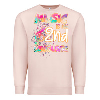 Pale Pink Cool I Love Music Shirt Gifts Music Is My Second Language Premium Sweatshirt - Bettercallsaul