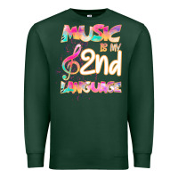 Sports Green Cool I Love Music Shirt Gifts Music Is My Second Language Premium Sweatshirt - Bettercallsaul
