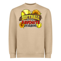 Mushroom Softball Is My Favorite Season Heavyweight Sweatshirt - LillyAllenDesigns