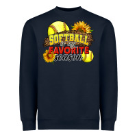 Navy Softball Is My Favorite Season Heavyweight Sweatshirt - LillyAllenDesigns