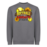 Softball Is My Favorite Season Heavyweight Sweatshirt | Teevron